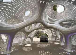 Pavillon Géométrique en 6,380 Bandes d’Aluminium pour Porsche news-19112024-221456