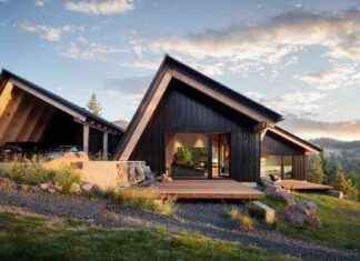 Retraite de montagne à bilan énergétique nul avec trois A-frames inclinés en Colorado. retraite-de-montagne-bilan-nergtique-nul-avec-trois-a-frames-inclins-en-colorado