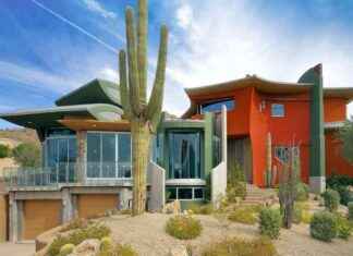 Villa du désert de 6,2 M $ pleine de courbes et de couleurs rétro villa-du-dsert-de-62-m-pleine-de-courbes-et-de-couleurs-rtro