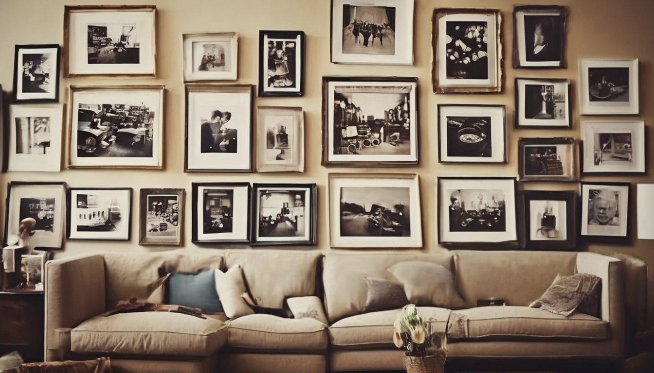 Comment créer un mur de cadres unique avec des trouvailles de brocante 4 Comment agencer vos cadres de brocante pour un mur dynamique et équilibré