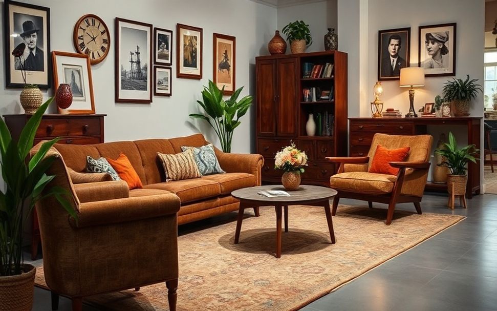 Comment concevoir une pièce de salon unie avec des éléments vintage et contemporain