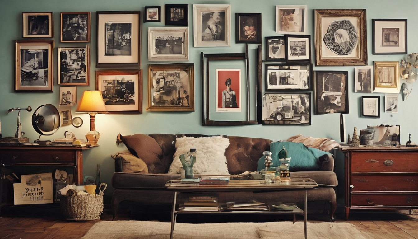 Comment créer un mur de cadres unique avec des trouvailles de brocante 1 Comment créer un mur de cadres avec des trouvailles de brocante : les étapes clés pour un résultat harmonieux