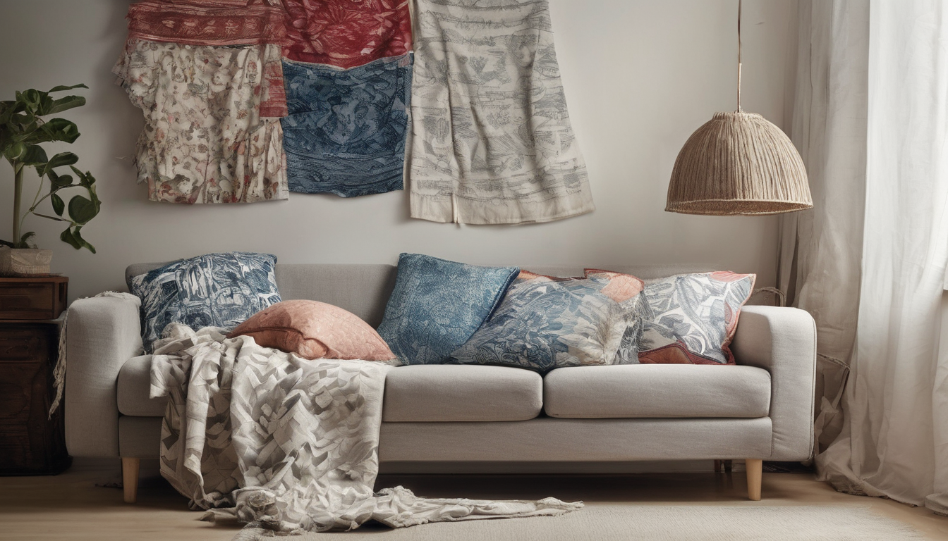 DIY déco : 20 idées faciles avec des matériaux récupérés pour embellir chez soi 4 Comment relooker vos vieux textiles en coussins et rideaux stylés