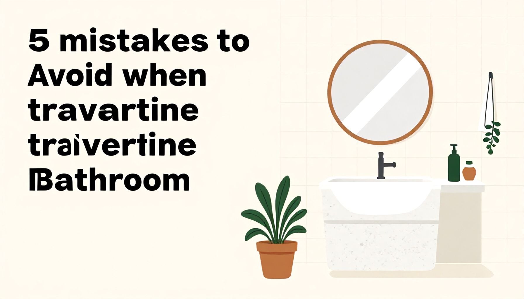 5 erreurs à éviter lors de l'installation de travertin dans votre salle de bain