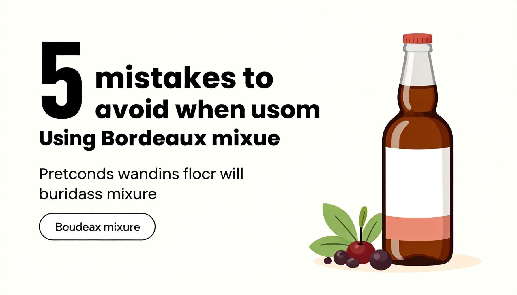 5 erreurs à éviter lors de l'utilisation de la bouillie bordelaise