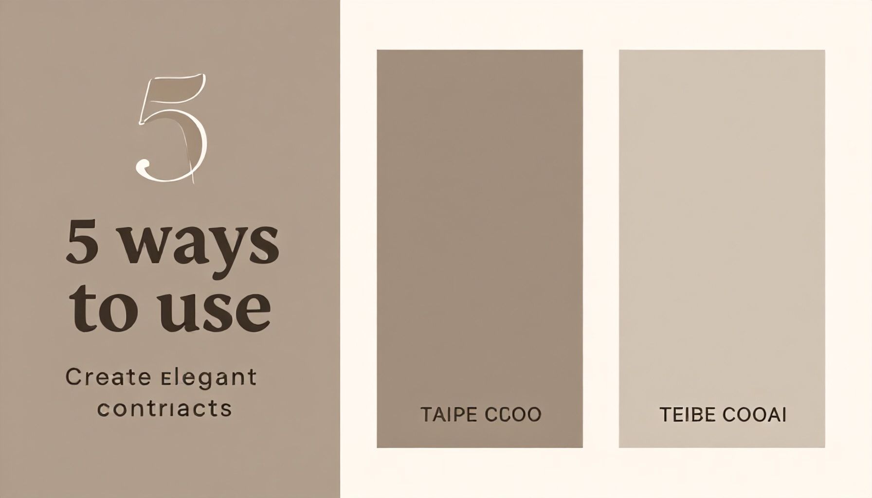 Le Taupe : La Couleur Élégance et Polyvalence 3 5 façons d'utiliser la taupe couleur pour créer des contrastes élégants