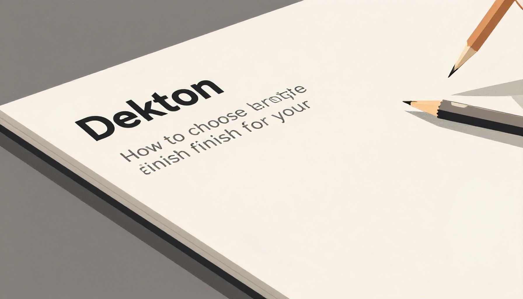 Dekton : la surface ultra-résistante pour vos espaces 1 Dekton : comment choisir la bonne finition pour votre surface