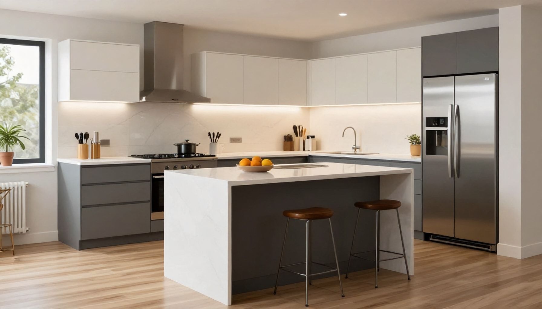 Idées créatives pour intégrer un ilot central dans une petite cuisine