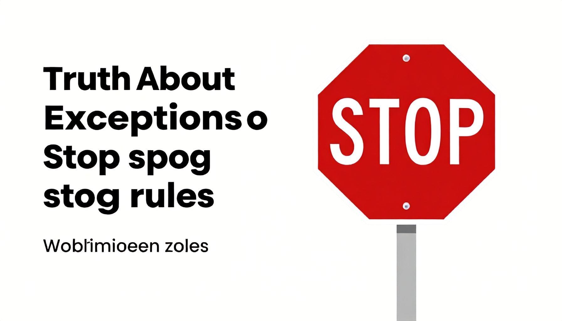 Le panneau stop : un guide complet pour une conduite sûre 4 La vérité sur les exceptions aux règles du panneau stop