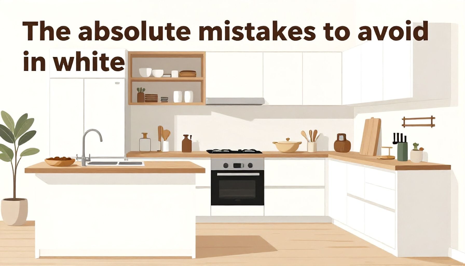 L'élégance intemporelle de la cuisine blanche et bois 5 Les erreurs à éviter absolument dans une cuisine blanche et bois