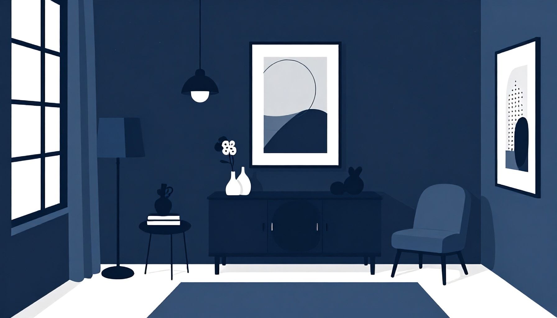 Les secrets d'une décoration intérieure avec le bleu nuit