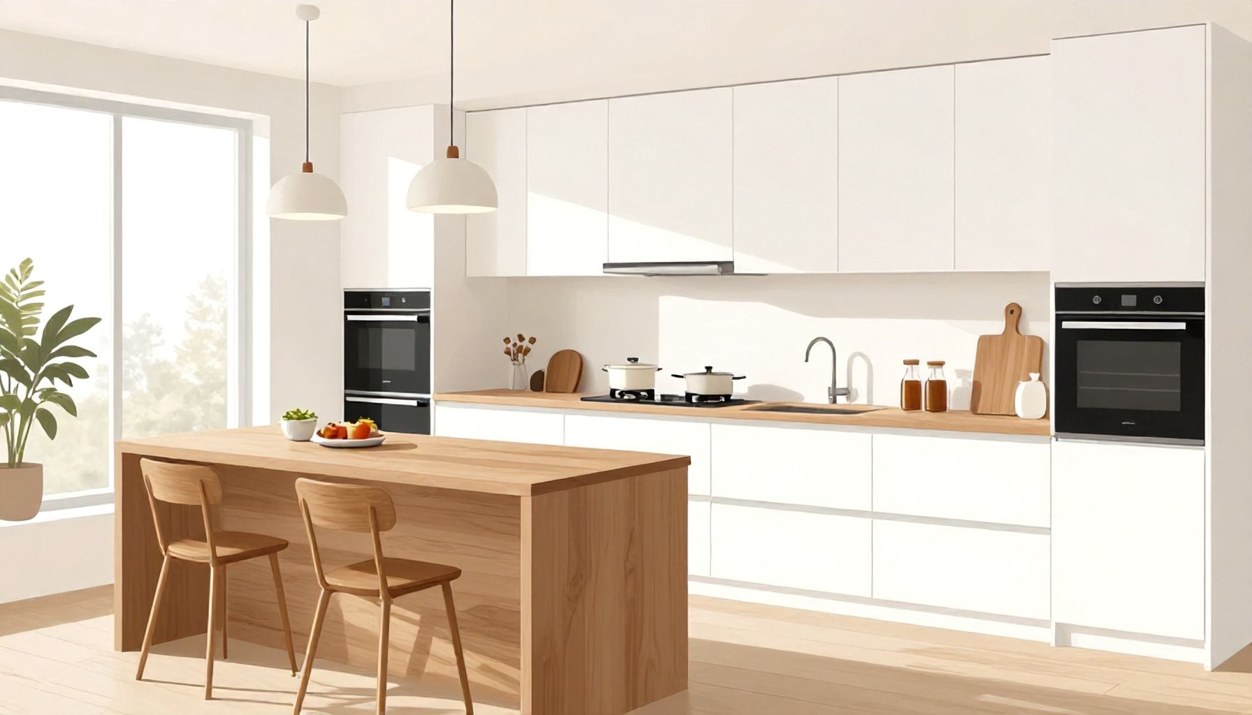 L'élégance intemporelle de la cuisine blanche et bois 2 Pourquoi la cuisine blanche et bois ne passe jamais de mode