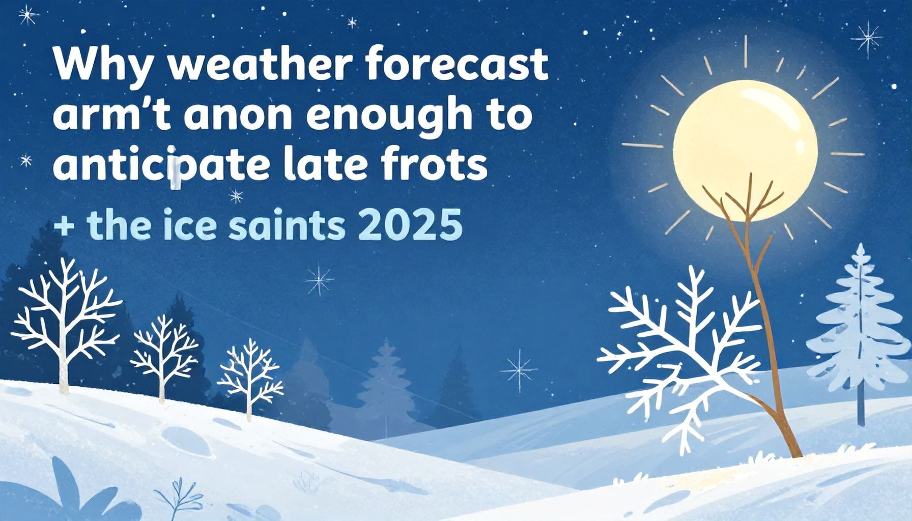 Les Saints de Glace 2025 : Protégez vos plantes des gelées tardives 4 Pourquoi les prévisions météo ne suffisent pas pour anticiper les gelées tardives