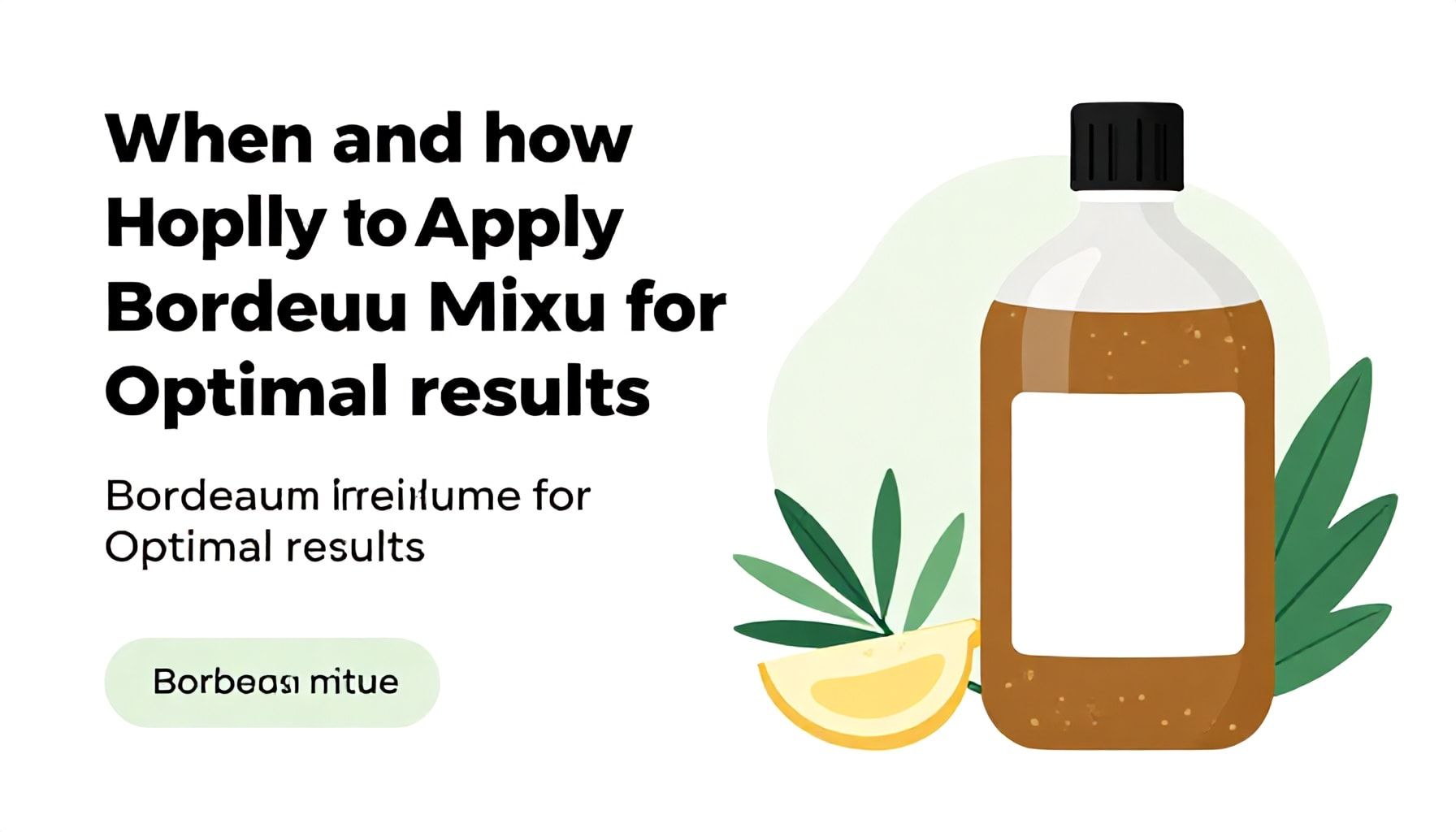 Quand et comment appliquer la bouillie bordelaise pour des résultats optimaux